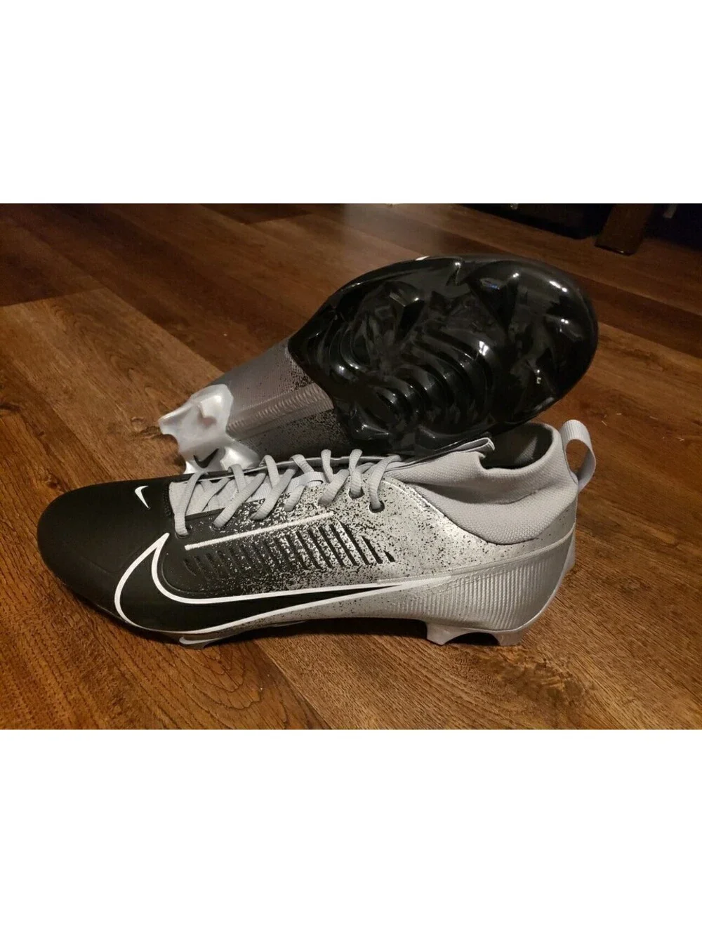 Size 16 Nike Vapor Edge Pro 360 2 Silver Black Football Cleats HF3454-003 Men's